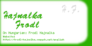 hajnalka frodl business card
